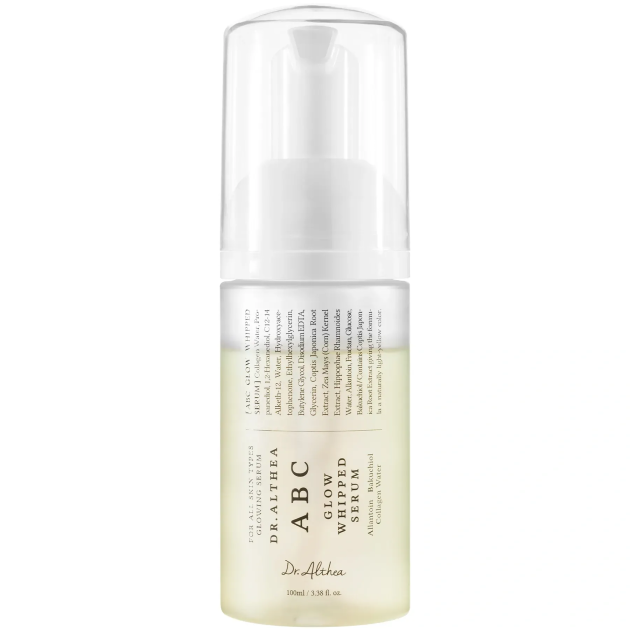 Dr. Althea ABC Glow Whipped 100 мл Багатофункціональна сироватка-пінка з веганським колагеном, бакучіолом та обліпихою 