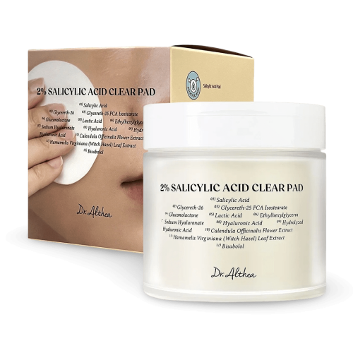 Dr.Althea 2% Salicylic Acid Clear Pad 60 шт  Тонер-педи з 2% саліциловою кислотою для себорегуляції, очищення пор і рівнішої текстури шкіри 