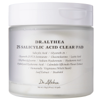 Dr.Althea 2% Salicylic Acid Clear Pad 60 шт  Тонер-педи з 2% саліциловою кислотою для себорегуляції, очищення пор і рівнішої текстури шкіри 