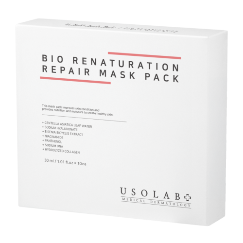 Usolab Bio Renaturation Repair Mask 1 шт. Відновлююча, заспокійлива та омолоджуюча маска
