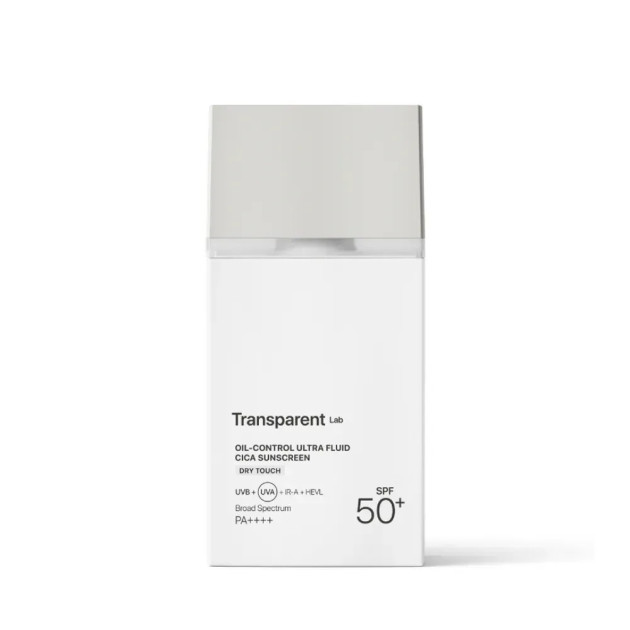 Transparent Lab Oil-Control Ultra Fluid Cica Sunscreen SPF50+ 100ml Сонцезахисний крем із центелою для контролю жирності шкіри