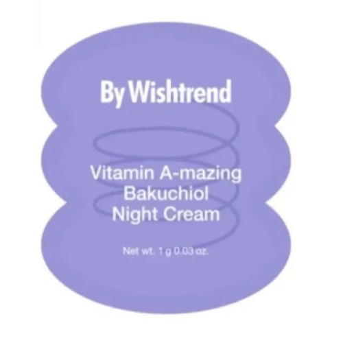 SAMPLE By Wishtrend Vitamin A-mazing Bakuchiol Night Cream ЗРАЗОК Нічний крем з ретинолом та бакучіолом