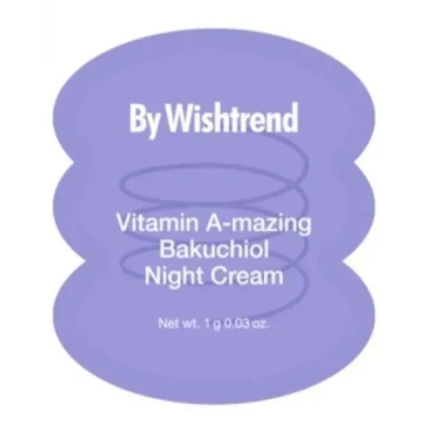 SAMPLE By Wishtrend Vitamin A-mazing Bakuchiol Night Cream ЗРАЗОК Нічний крем з ретинолом та бакучіолом