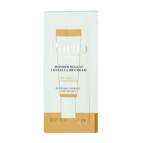 SAMPLE Purito Cica Clearing BB Cream (№27 Sand beige) 1 ml
