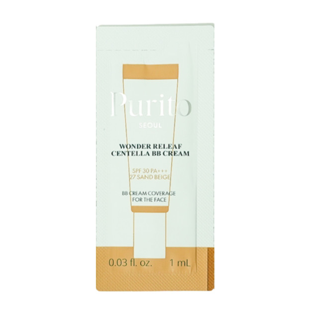 SAMPLE Purito Cica Clearing BB Cream (№27 Sand beige) 1 ml