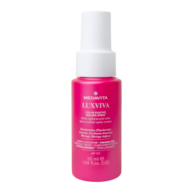 Medavita Luxviva Color Fixative Sealing Spray 50ml Постколор спрей для герметизації кутикули та захисту від вологи для фарбованого волосся