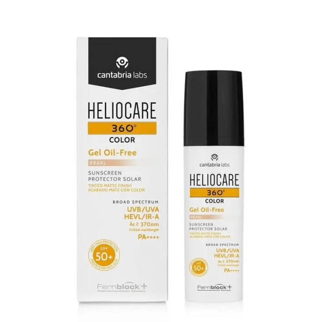 Cantabria Labs Heliocare 360° Gel Oil Free Color Pearl Spf 50 50 ml Сонцезахисний гель з тоном на водній основі