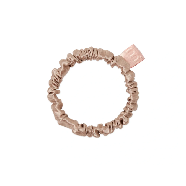 MON MOU Silk Slim Scrunchie Тонка шовкова резинка (бежева)