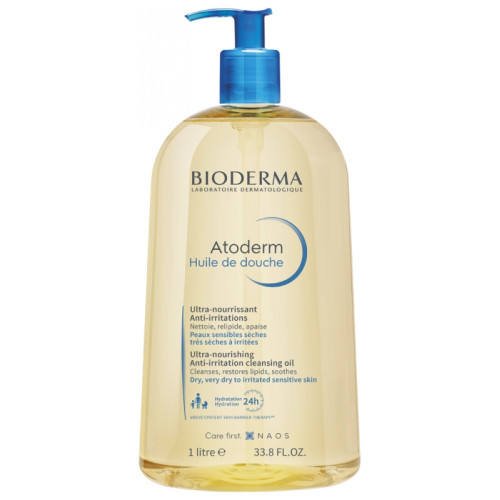 Bioderma Atoderm Huile de Douche 1L Олія-гель для душу для сухої та подразненої шкіри