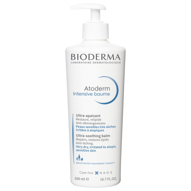 Bioderma Atoderm Intensive Baume 500 ml Интенсивный бальзам для очень сухой и чувствительной, атопической кожи