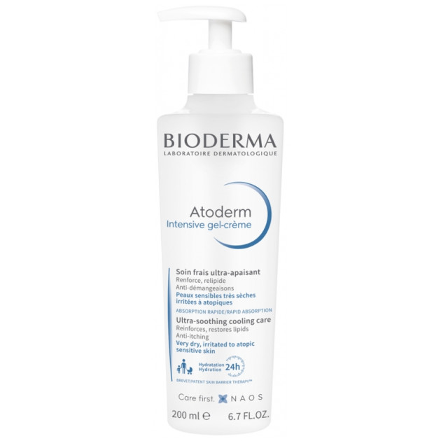 Bioderma Atoderm Intensive Gel-Cream 200 ml Интенсивный гель-крем для очень сухой и чувствительной, атопической кожи