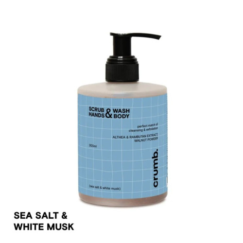 Crumb Sea salt & white musk 300ml Гель для душа с скрабинками для рук и тела