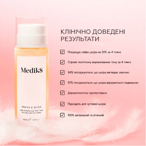 Medik8 Press&Glow REFILL 200 ml Тонік з РНА кислотами (змінний флакон)