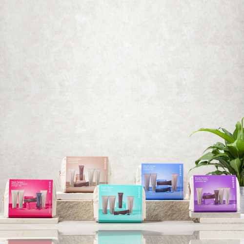 Davroe Travel Pack Blonde Senses Distributor Восстанавливающий набор с косметичкой для окрашенных светлых волос с тонирующим эффектом