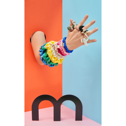 MON MOU Silk Slim Scrunchie Тонка шовкова резинка (ягідна)
