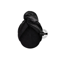 MON MOU Рушник-тюрбан з натуральним шовком чорний