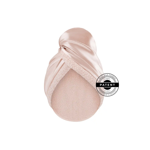 MON MOU Рушник-тюрбан з натуральним шовком нюдовий