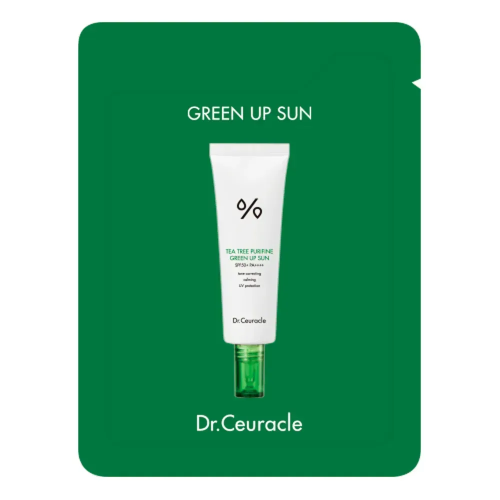 SAMPLE Dr.ceuracle Tea Tree Purifine Green Up Sun SPF 50+ Зразок сонцезахисного крему