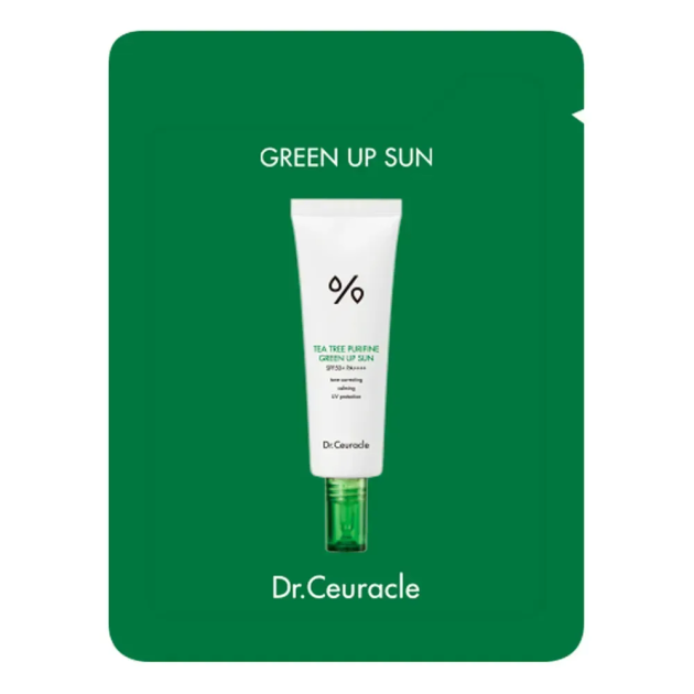 SAMPLE Dr.ceuracle Tea Tree Purifine Green Up Sun SPF 50+ Зразок сонцезахисного крему