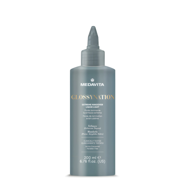 Medavita Glossynation Extreme Makeover Liquid Light 200ml Ламелярний кондиціонер «Рідке сяйво» з ефектом ламінування волосся