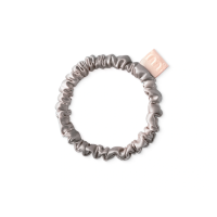 MON MOU Silk Slim Scrunchie Тонка шовкова резинка (сіро-бежева)