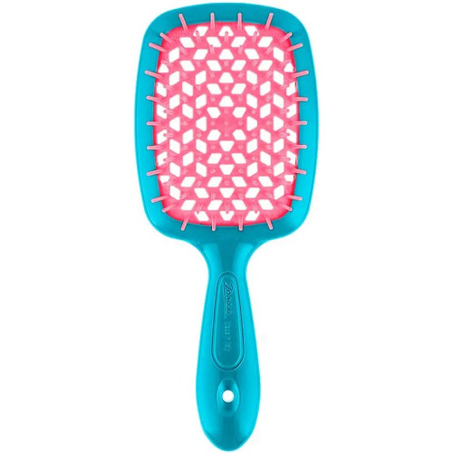 Janeke Small Superbrush The Original 86SP234AR Щітка мала Бірюзова з рожевим