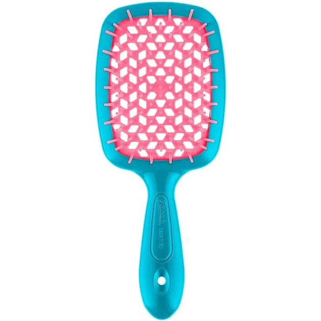 Janeke Small Superbrush The Original 86SP234AR Щітка мала Бірюзова з рожевим