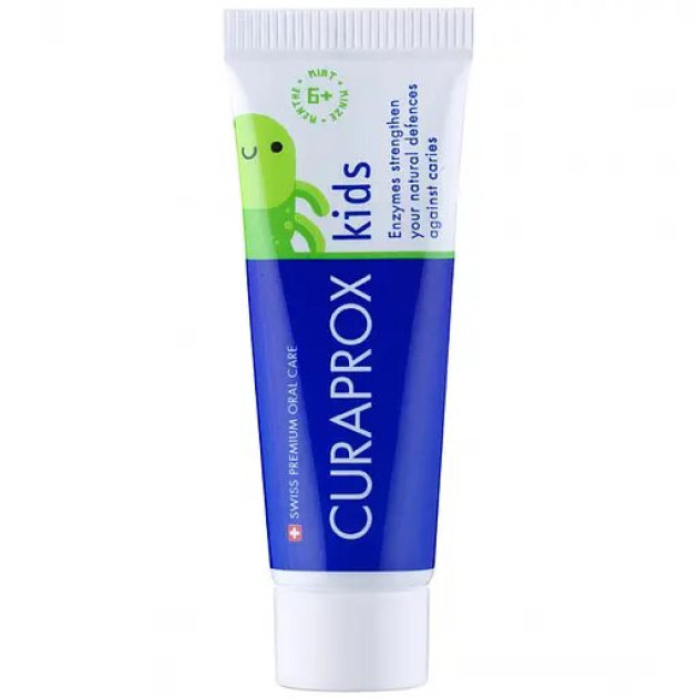 CURAPROX Kids Paste 10ml Детская зубная паста с фтором для детей от 6-ти лет вкус мяты.