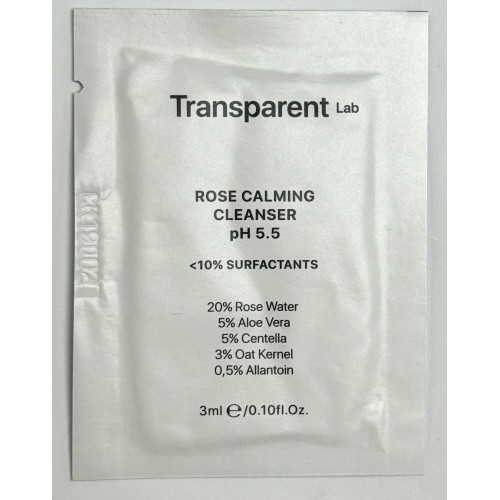 SAMPLE Transparent Lab Rose Calming Cleanser Зразок очищення для чутливої шкіри