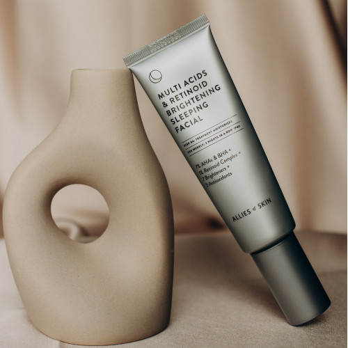 Allies of Skin Multi Acids & Retinoid Brightening Sleeping Facial 50ml Нічний мультикислотний пілінг із ретинолом