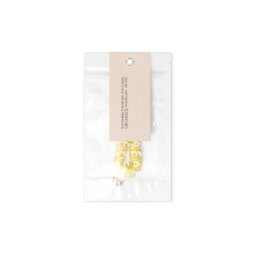 MON MOU Silk Slim Scrunchie Тонка шовкова резинка (жовта)