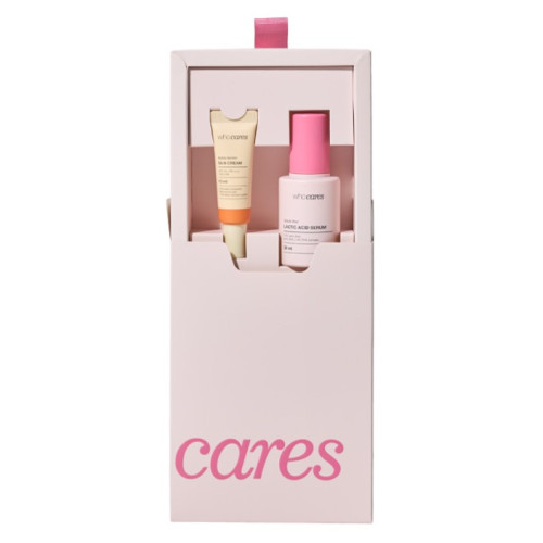 WhoCares SET Gentle Peel Lactic Acid Serum x Bifida Barrier Sun Cream Набір засобів для обличчя