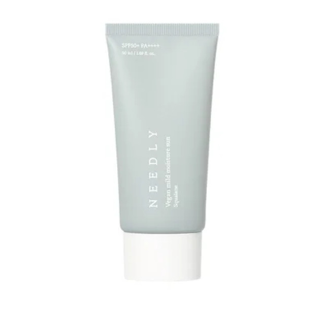 Needly Vegan Mild Moisture Sun SPF 50+ PA++++ 50мл  Зволожуючий сонцезахисний крем з рослинним скваланом