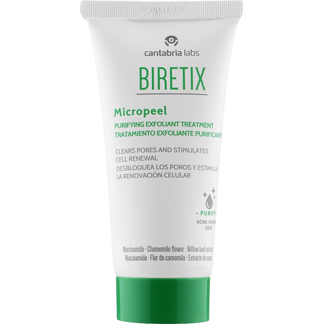 Cantabria Labs Biretix Micropeel Purifying Exfoliant Treatment 50 ml Очищуючий пілінг-скраб для проблемної шкіри