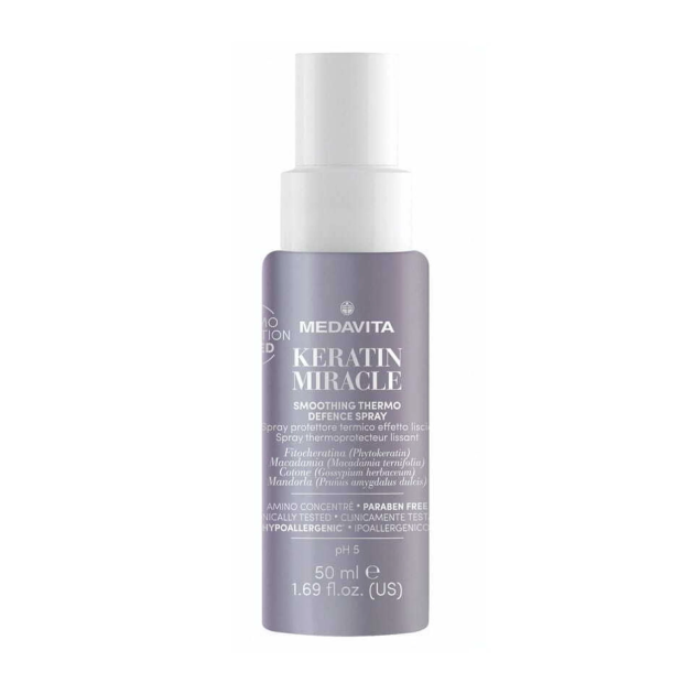 Medavita Keratin Miracle Smoothing Thermo Defence Spray 50ml Розгладжувальний термозахисний спрей для всіх типів волосся