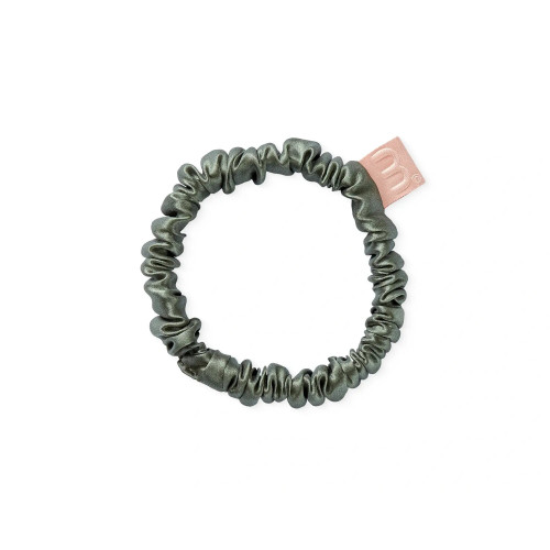 MON MOU Silk Slim Scrunchie Тонка шовкова резинка (оливкова)