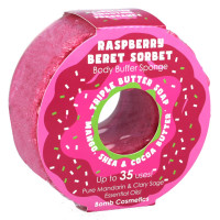 Bomb Cosmetics Губка з милом Raspberry Beret Sorbet Body Buffer Sponge