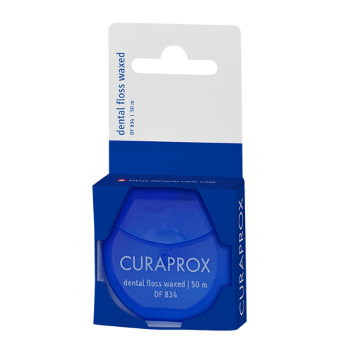 CURAPROX Нитка міжзубна вощена з ароматом м`яти 50 м