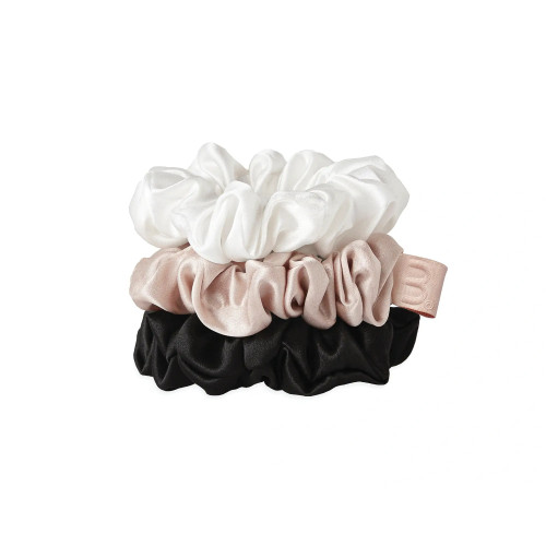 MON MOU Silk Medium Scrunchies Set Набір із 3 середніх резинок з натурального шовку