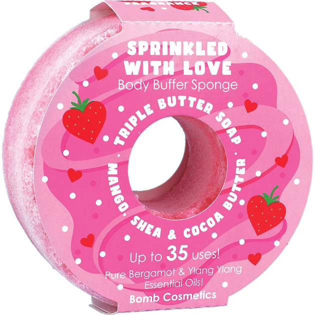 Bomb Cosmetics Губка с мылом Sprinkled with Love Body Buffer Sponge