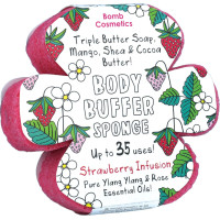Bomb Cosmetics Губка з милом Strawberry Infusion Body Buffer Soap Sponge