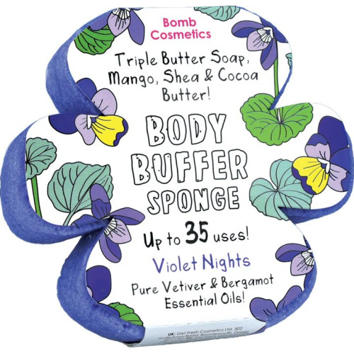 Bomb Cosmetics Губка с мылом Violet Nights Body Buffer Soap Sponge