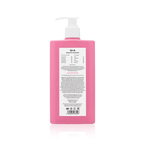 Q+A Vitamin A.C.E Cleansing Shower Oil 250ml Вітамінізована Олія для душу