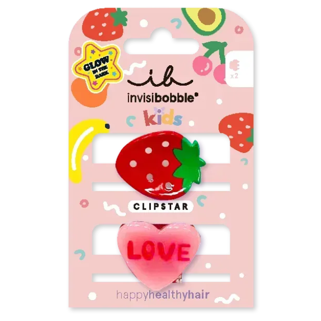 Заколка для волосся invisibobble CLIPSTAR GLOW KIDS Frutti Strawberry