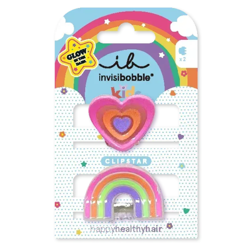 Заколка для волосся invisibobble CLIPSTAR GLOW KIDS Happy Heart