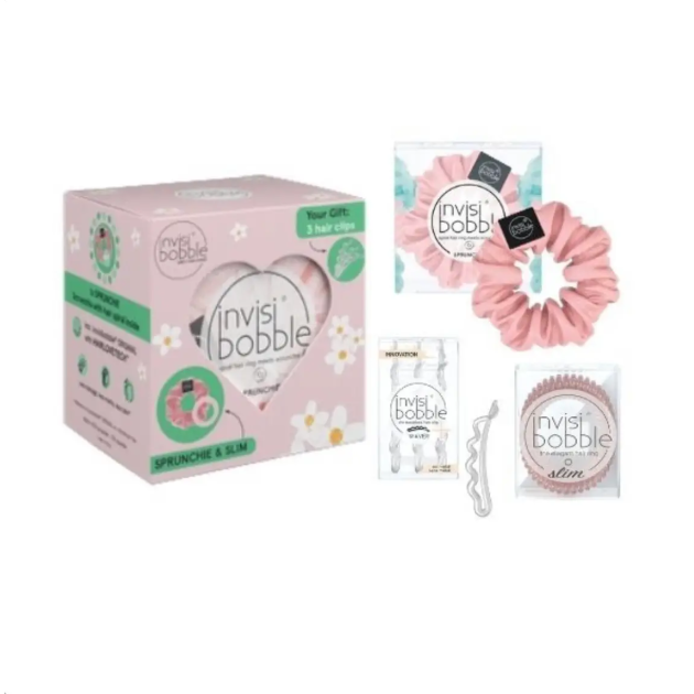 Подарунковий набір (резинка SPRUNCHIE, резинки SLIM та заколки WAVER) invisibobble Easter Besties
