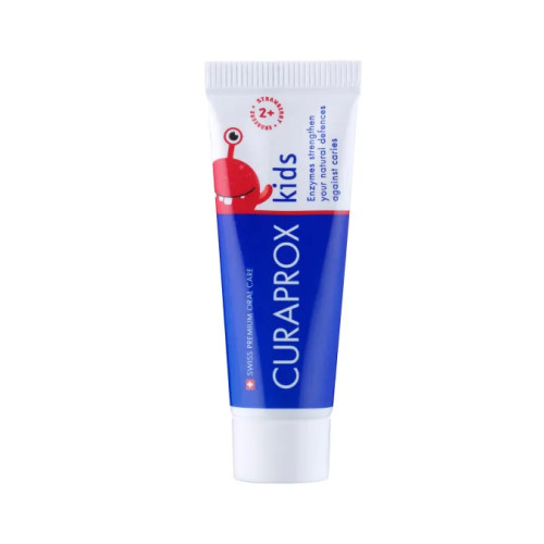 CURAPROX Kids Paste 10ml Дитяча зубна паста з фтором для малюків віком від 2-х років, смак полуниці