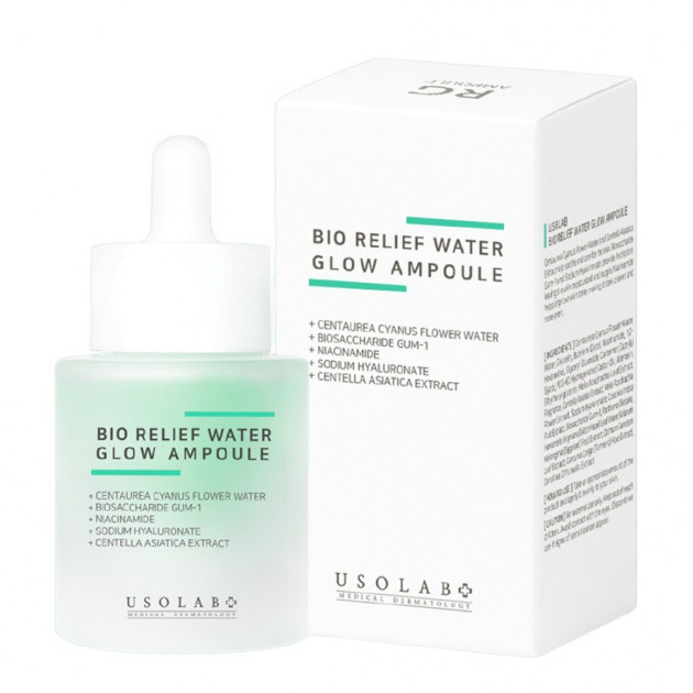 Usolab Bio Relief Water Glow Ampoule 30 ml Сироватка для обличчя з фукогелем