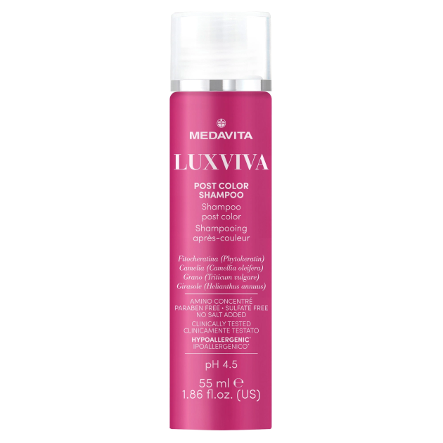 Medavita Luxviva Post Color Shampoo 55 ml Безсульфатний шампунь постколор для догляду за фарбованим волоссям