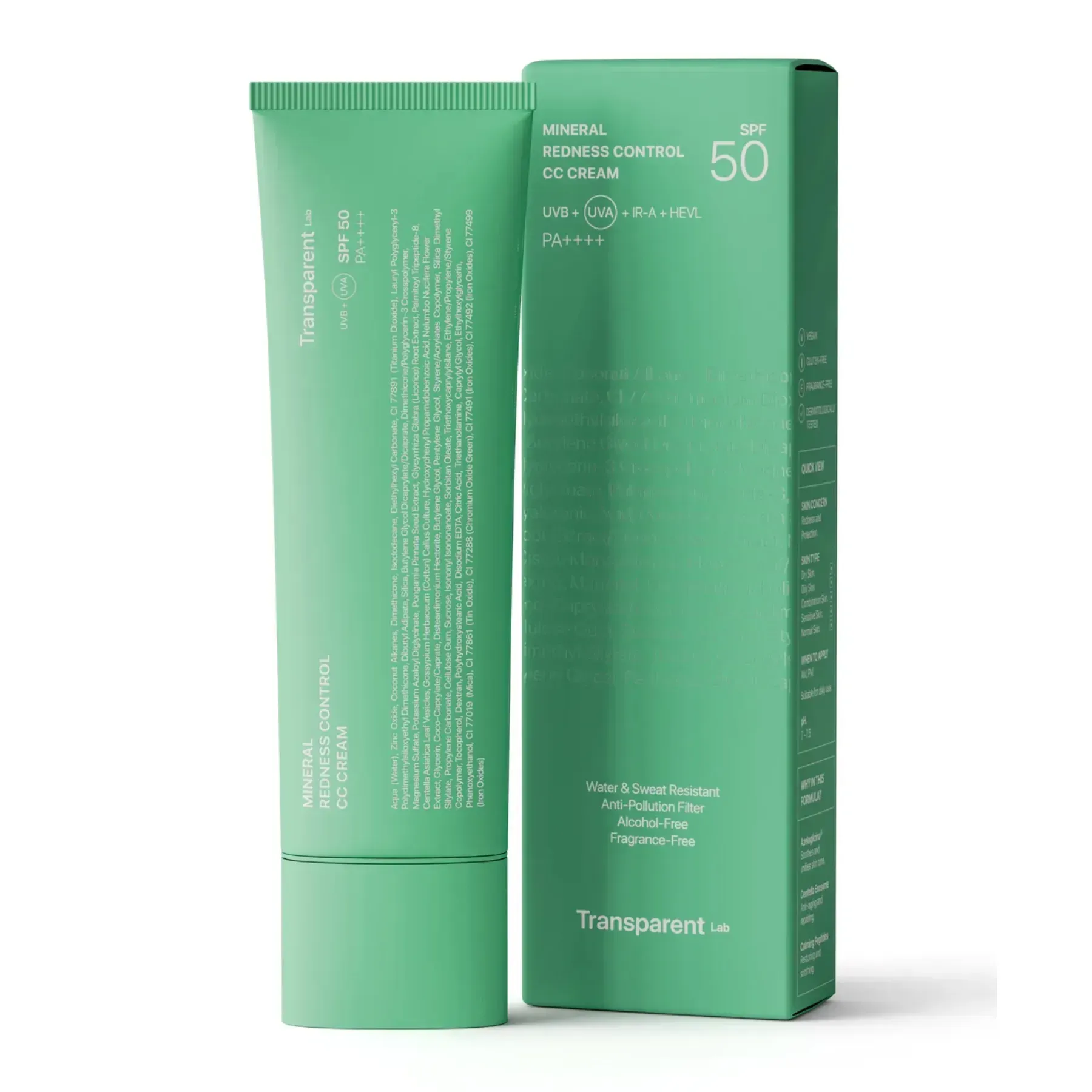 Transparent Lab MINERAL REDNESS CONTROL CC CREAM 45 мл Мінеральний СС крем для контролю почервоніння 